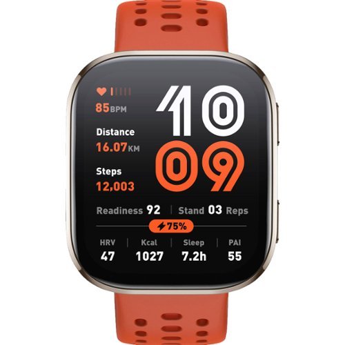 Amazfit - Bip 6 Smartwatch – Red - Red - (2025)-Front_Standard 