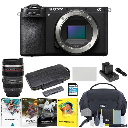 Sony - Alpha 6700 APS-C Interchangeable Lens Hybrid Camera Body Essentials Kit - Black-Front_Standard