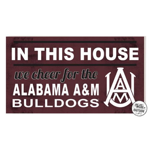 Jardine - Alabama A&M Bulldogs 11'' x 20'' Indoor/Outdoor In This House Sign - Maroon-Front_Standard 
