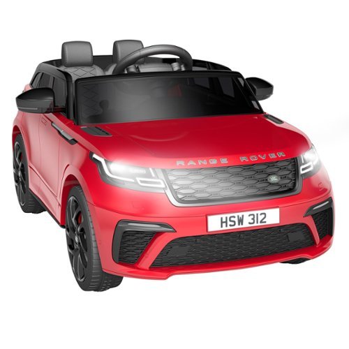 GARVEE - Licensed Land Rover 12V Kids Ride-On Car, 2-Seater Electric Vehicle with Remote Control, Seat Belts & Shock Absorber - Red-Front_Standard 