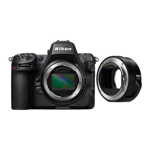 Nikon - Z8 Mirrorless Camera with FTZ II Adapter Kit - Black-Front_Standard 