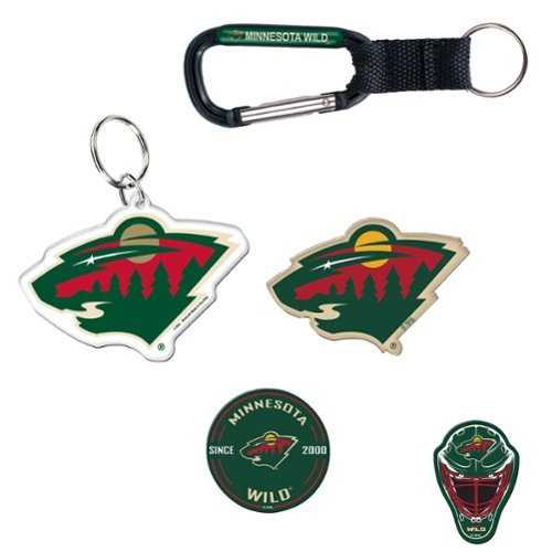 WinCraft - Minnesota Wild 5-Pack Key Ring and Fridge Magnet Set - Multicolor-Front_Standard 