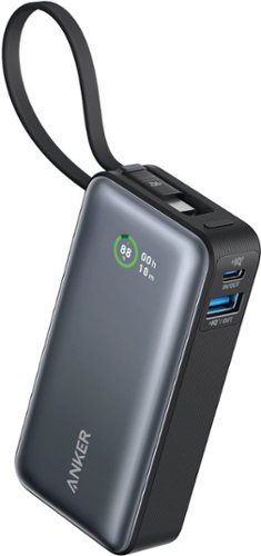 Anker Nano Power Bank (30W, Built-In USB-C Cable) - Black