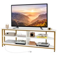 Costway - Corner TV Stand for TVs up to 65
