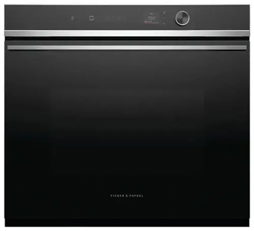 Front. Fisher & Paykel - 30-in Built-In Single Electric Convection Wall Oven - Stainless Steel.