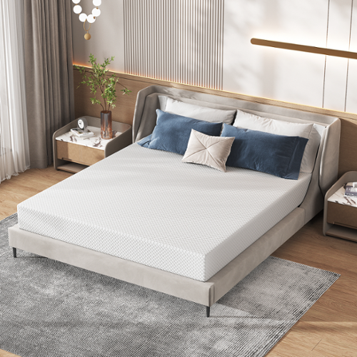 KERDOM - CertiPUR-US Thick Mattress in a Box, Double layer Medium Firm Memory Foam Mattresses for Cooling Sleep, Washable Cover - White-Front_Standard 