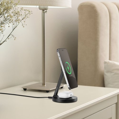 Insignia™ 20W Qi2 Certified Fast Charge 2-in-1 Wireless Charging Stand for iPhone, AirPods, and Other Wirelessly Charged Devices - Black HOW TO BUY
