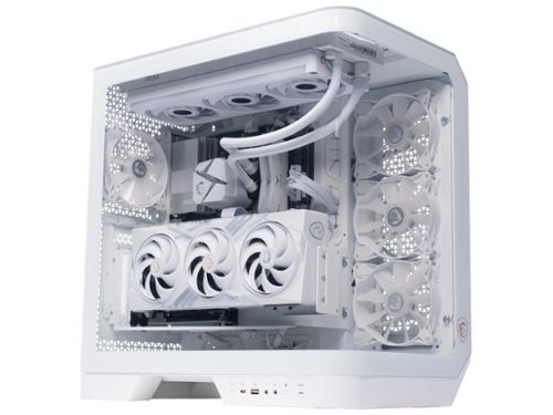 MSI ホワイト デスクスタンドモニター MSI Vision ZS Gaming Desktop R9 9950X3D 32GB Memory NVIDIA GeForce
