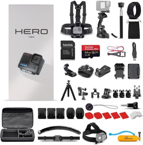 GoPro HERO Compact Waterproof Action Camera 50 In 1 Accessory