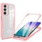 Dteck - for Samsung Galaxy A17 5G Slim Double Sided Case,Full Body Clear Back Cover,Shockproof Clear Case with PET Front Film - Pink-Front_Standard