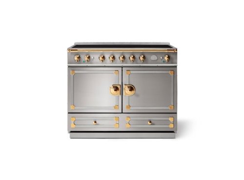 La Cornue - 110 Induction Range Stainless Steel with Stainless Steel & Polished Brass - Multi-Front_Standard 