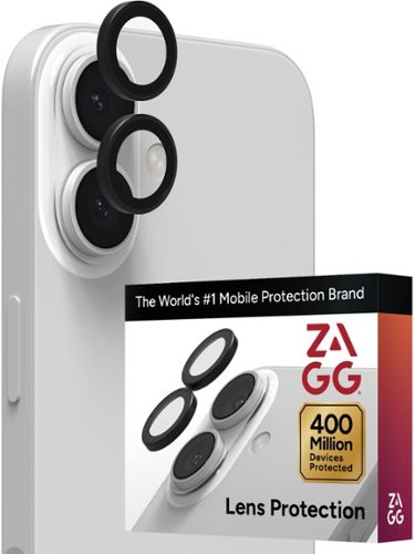 ZAGG - Glass Elite Anti-Reflective Lens Protector for Apple iPhone 17/16+/16 - Black