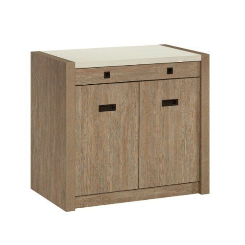 Sauder - Dixon City Library Cabinet - Brushed Oak-Front_Standard 
