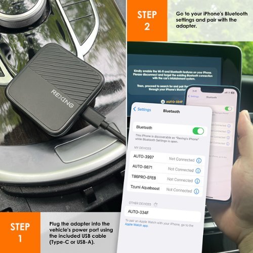 Rexing CPW-22 Wireless CarPlay & Android Auto Adapter for iPhone (iOS 10+) and Android (Android 11+) - Black WHERE TO BUY