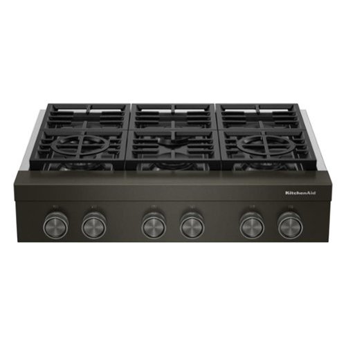 KitchenAid 36-inch 6-Burner Gas Commercial-Style Rangetop - Black Ore