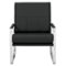 Studio Designs - Home Allure Modern Blended Leather Accent Chair - Black-Front_Standard