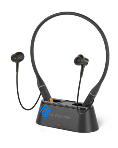Avantree - Loop Dock - Wireless Auracast TV Neckband Earbuds with Charging Dock-Front_Standard 