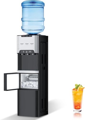 Circus Cirle - 3-in-1 Water Dispenser with 44LBS/24H Ice Maker - Black-Front_Standard 