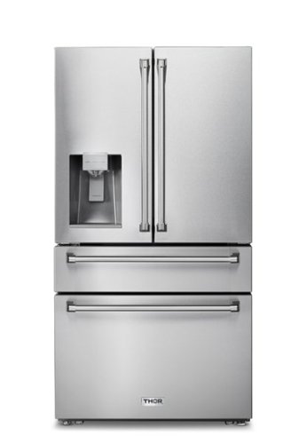 Thor Kitchen - 21.6-cu ft Professional French Door Refrigerator with Ice and Water Dispenser, Counter Depth