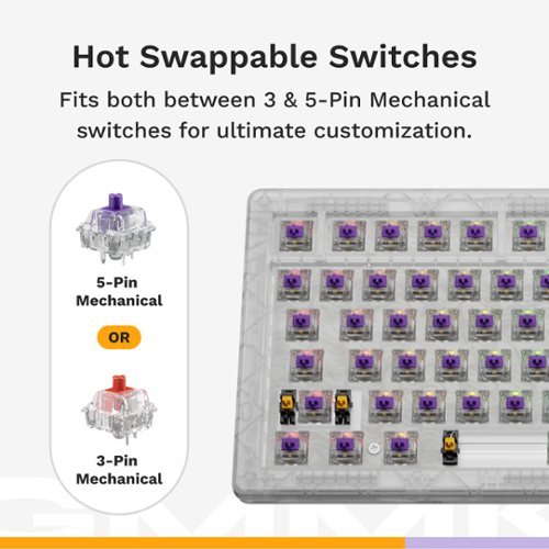 Glorious GMMK 3 75% Wired Mechanical Tactile Switch Gaming Keyboard with Hot-Swappable Switches - ExoFrost Edition - Exofrost GLOBAL SHIPPING