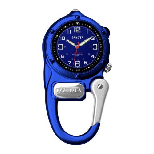 Dakota - Mini Clip Microlight, Clip Watch, Flashlight and Watch, Outdoor Gifts for Men and Women - Gun Metal-Front_Standard 