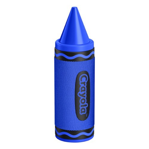 Crayola - Portable Bluetooth Crayon Speaker with FM Radio CBT450 - Blue-Front_Standard 