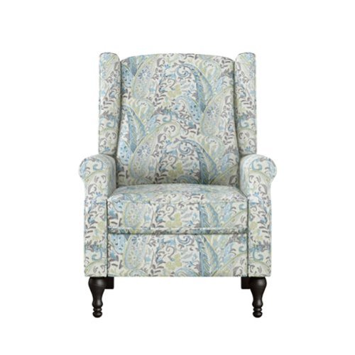 ProLounger - Tolkin Traditional Wingback Push Back Recliner Chair - Sky Blue-Front_Standard 