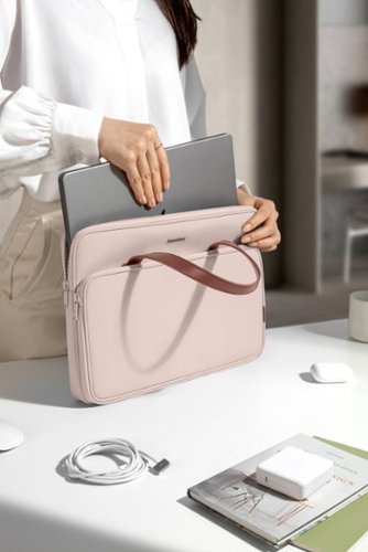 tomtoc Versatile-A12 Laptop Shoulder Case Bag for 14 inch MacBook Pro, 13 MacBook Air & Pro, Microsoft Surface Laptop - Blush Pink BUY IN MIDDLE EAST