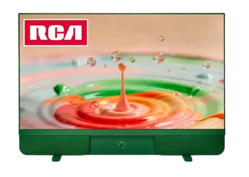 Front. RCA - Battery Powered Portable Smart TV RCA EzGo 27" - Green.