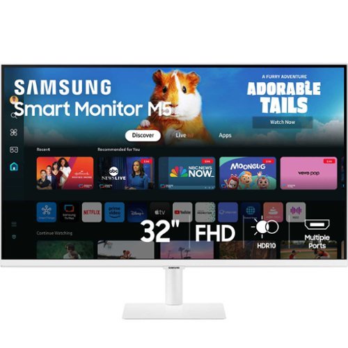 Samsung - M50D 32" LED FHD 60Hz 4ms Smart Monitor with HDR 10 (HDMI, USB) - White-Front_Standard 