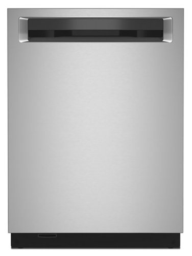 "KitchenAid - 24"" Top Control Built-in Stainless Steel Tub Dishwasher with 3rd Rack, 360 Max Jets, 44 dBA - Stainless Steel"