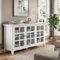 Simpli Home - Acadian Solid Wood 62 inch Wide Transitional Wide Storage Cabinet - White-Front_Standard
