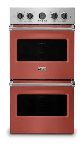 Front. Viking - 27" Built-in Electric Double Wall Oven-Spiced Cider - Spiced Cider.