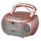 Jensen - Portable Bluetooth CD Music System CD-550ABT, Built-in Speakers, Cassette Player/Recorder, AM/FM Radio, Aux - Metallic-Front_Standard