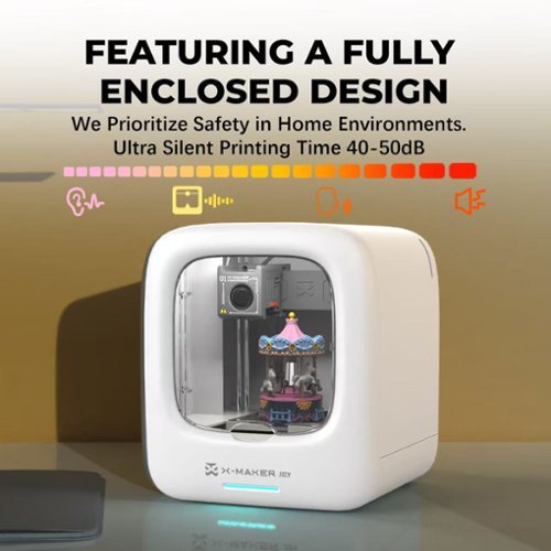 Kid 3D Printer & STEM Toy: AOSEED X-MAKER JOY with App Control & 3D Design App | 1500+ Models, 15+ Modules - White-Front_Standard 