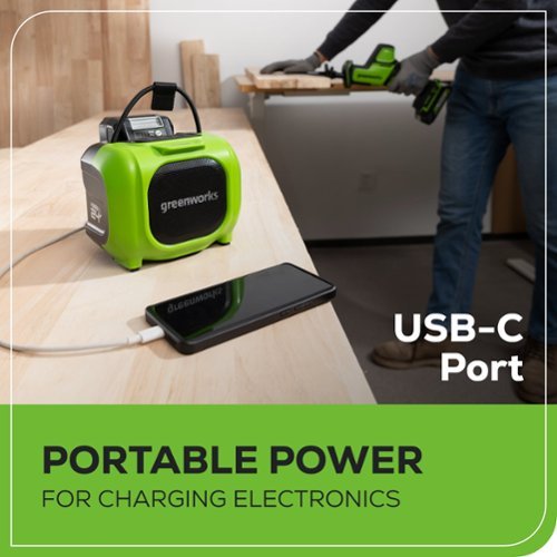 Greenworks 24 Volt Battery Powered Bluetooth Speaker with 2.0Ah Battery & Charger - Green HOW TO BUY