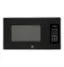 I'm sure my cooking skills will improve with the help of this new microwave oven. It has a large 1.2 cubic foot capacity, making it perfect for preparing one or two meals at a time. The microwave features a digital display and a variety of buttons, including a defrost button, a popcorn button, and a vegetable button. With a total of 12 buttons, it's easy to navigate and use. The microwave is black and has a HP logo on it, indicating it's a high-quality appliance.
