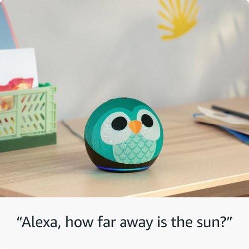 Amazon Echo Dot Kids with Alexa (newest model), Designed for kids, w/ parental controls, Includes 1 Year of Amazon Kids+ - Rainbow Swirl WORLDWIDE DELIVERY