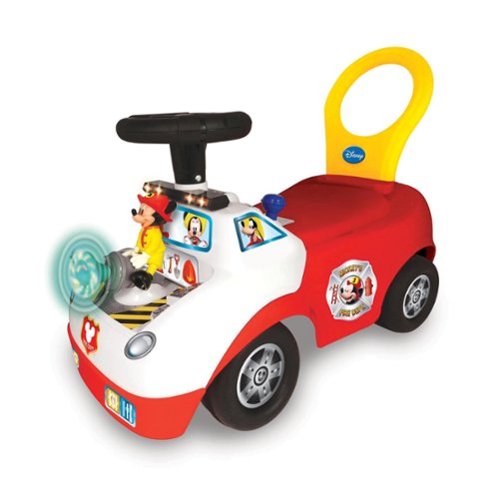 Kiddieland Disney Mickey Mouse Activity Fire Truck Light & Sound Ride-On