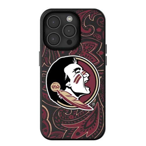 Keyscaper - NCAA - Florida State Seminoles Paisley iPhone Magnetic Bump Case - 16 Pro Max - Black-Front_Standard 