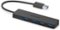 Anker - 4-Port USB 3.0 Hub, Ultra-Slim Data USB Hub with 0.7 ft Extended Cable - Black-Front_Standard