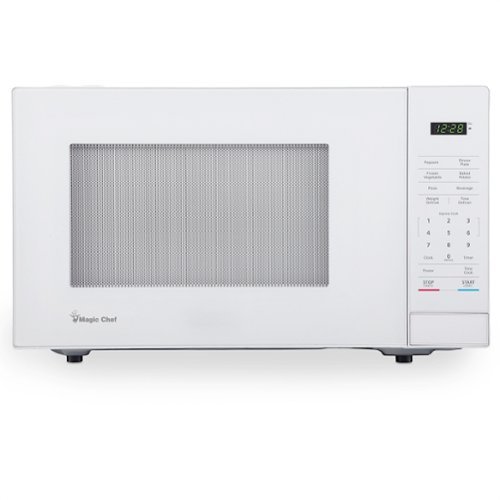 Magic Chef - 1000 Watt 1.1 Cubic Feet Digital Touch Countertop Microwave - White-Front_Standard 
