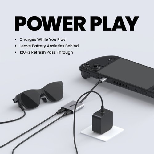 XREAL HUB Power Adapter for AR Glasses, 45W Fast Charging, 1080p 120Hz Display Passthrough for iPhone 16/15, Steam/ROG, Switch - Black WORLDWIDE DELIVERY