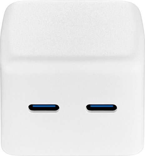 Insignia™ 35W Dual USB-C Port Wall Charger for MacBook Pro, iPad, iPhone, Apple Watch, Samsung Smartphones & More - White BUY IN EUROPE