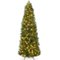 Best Choice Products - 7.5ft Pre-Lit Artificial Scotch Pine Pencil Christmas Tree w/ 300 LED Lights, Metal Stand - Green-Front_Standard