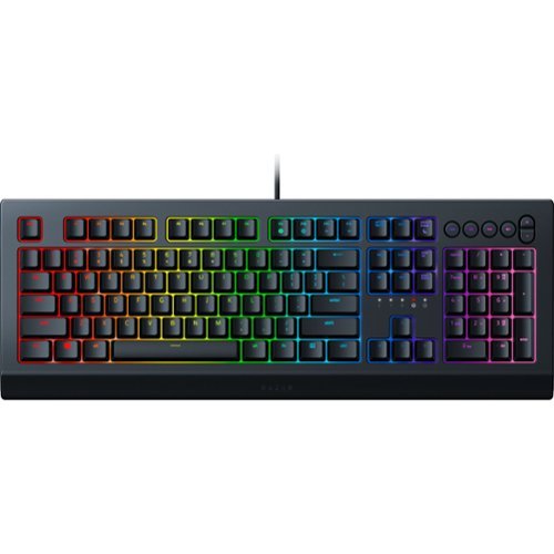 Razer - Cynosa V2 Full Size Wired Membrane Gaming Keyboard with Chroma RGB Backlighting - Black-Front_Standard