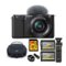 Sony - Alpha ZV-E10 APS-C Mirrorless Vlog Camera with 16-50mm Lens Bundle - Black-Front_Standard