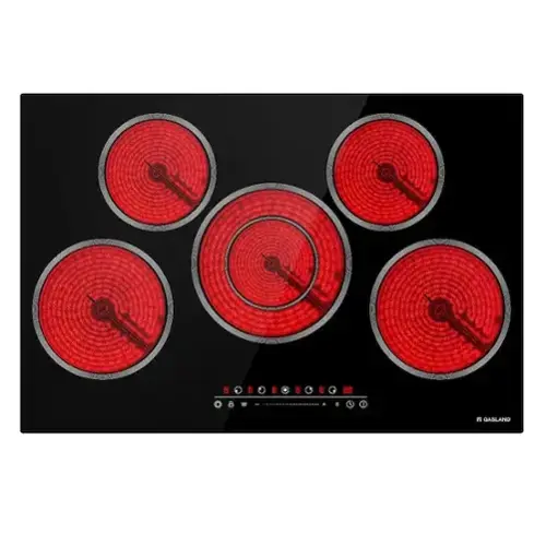 Front. GASLAND - 30 inches Built-in Radiant Electric Cooktop with 5-Elements - Black.