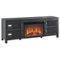 Camden&Wells - Quincy Log Fireplace TV Stand for TVs up to 75" - Charcoal Gray-Angle_Standard