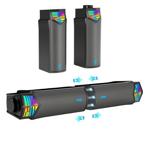 Dazzed Corner - Computer Speakers for Desktop Gaming Monitor - Black-Front_Standard 